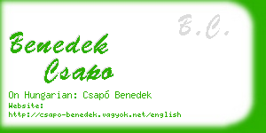 benedek csapo business card